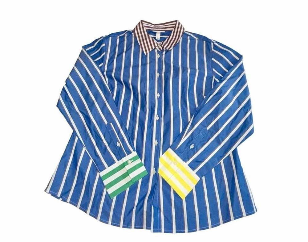 Rosie Assoulin x Target Striped Poplin Button Down Shirt Size M